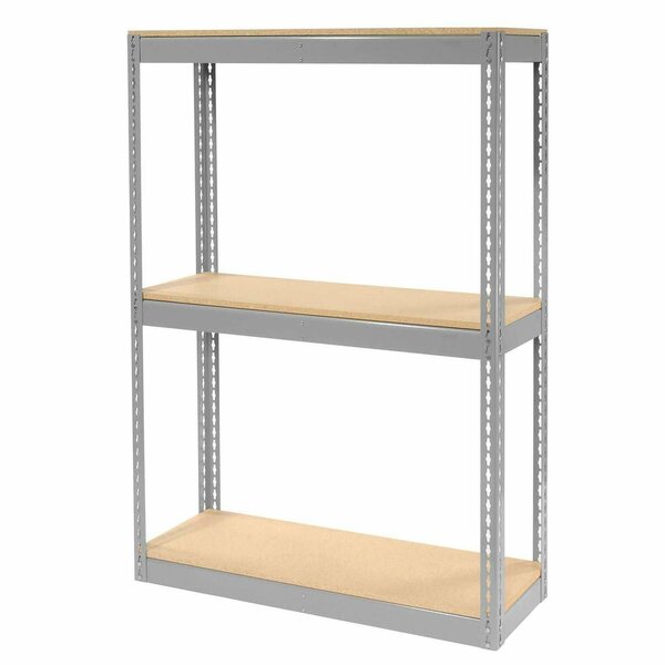 Global Industrial Record Storage Rack Without Boxes 42inW x 15ftD x 60ftH, Gray 130145
